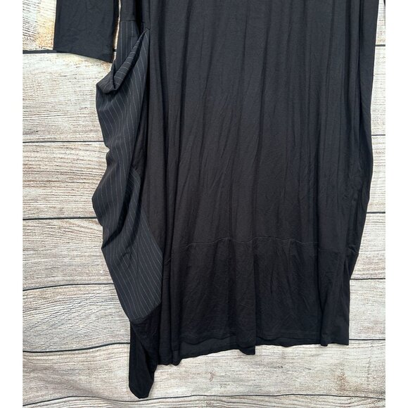 Tekbika By Alembika Dress Womens Size 3 Black Asymmetrical Pullover Long Sleeve - Picture 3 of 16